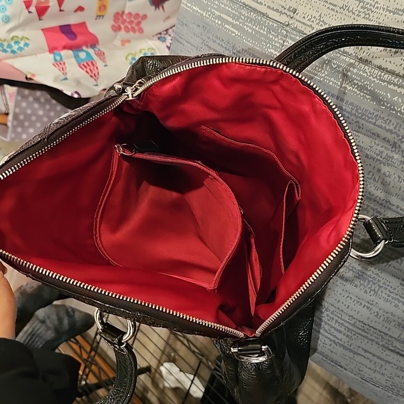 COACH black patent leather satchel - Picture 4 of 11